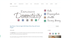 Desktop Screenshot of exploringdomesticity.com